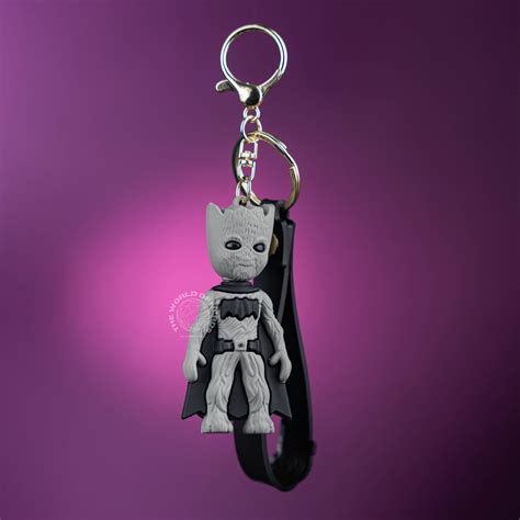 GROOT AS BATMAN KEYCHAIN – The World Of Nerds