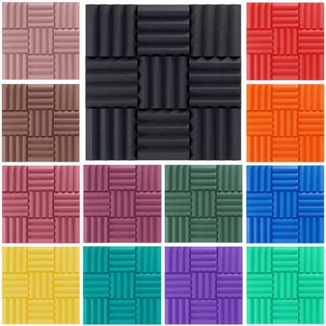 Wedge Style Acoustic Foam Panels 2 Pack - 12in x 12in x 3 Inch Thick ...