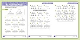 Number Pyramids Worksheet | Addition Resources | KS2