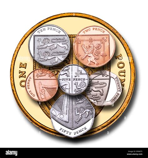British coinage. All coins, put together to form the shield found on ...