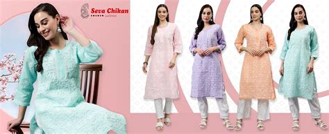 Buy Seva Chikan Hand Embroidered Lucknowi Chikankari Appricot Peach ...