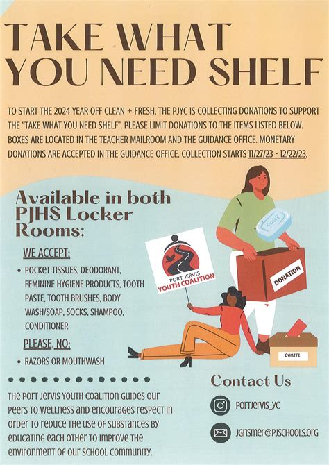 PJHS: Take What You Need Shelf Info. - Dec. 8, 2023 | Port Jervis High ...