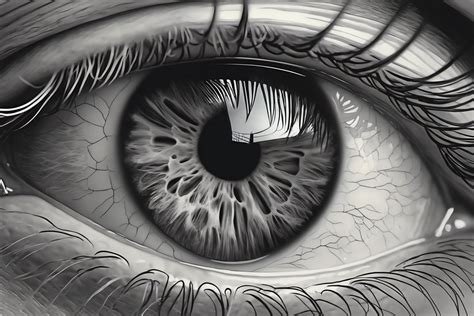 Eye in black and white | image created by Philzoid | Tensor.Art