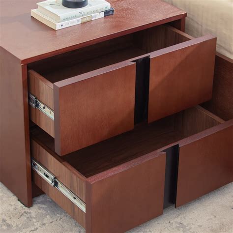 Buy Denis Bedside Table with Drawers - Walnut from Home Centre at just ...