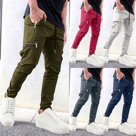 DDAPJ pyju Sales of The Day! Mens Slim Fit Jogger Pants with Zipper ...