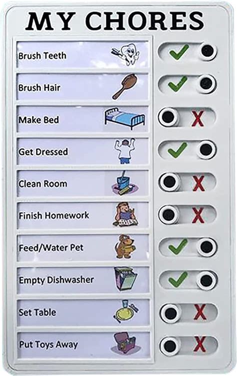 Buy My Chores RV Checklist Board, Elder Care Monitor Memo Board Daily ...