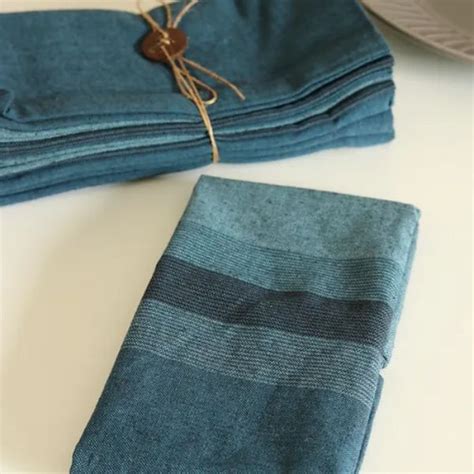 Cotton Table Napkins | Aegean Blue Napkins | Kitchen Essentials ...