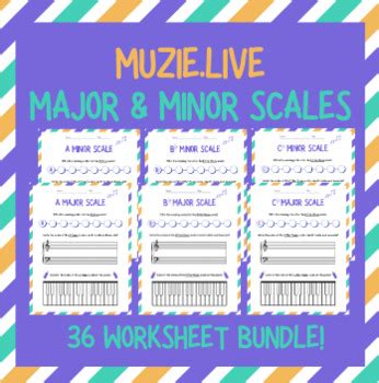 Major & Minor Scales - 36 Worksheets Bundle! by MuzieLive | TpT