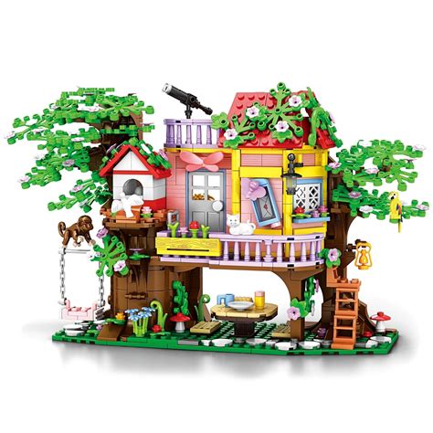 WISEPLAY Friends Tree House Building Set - Treehouse Building Block Kit ...