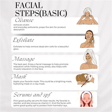 Basic Facial steps in 2024 | Facial massage techniques, Facial massage steps, Facial skin treatment