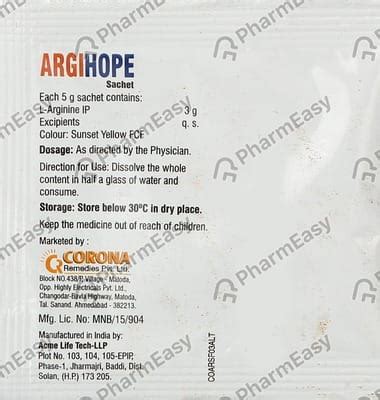 Argihope Granules | Orange Lemon Flavour Sugar Free: Uses, Side-effects ...