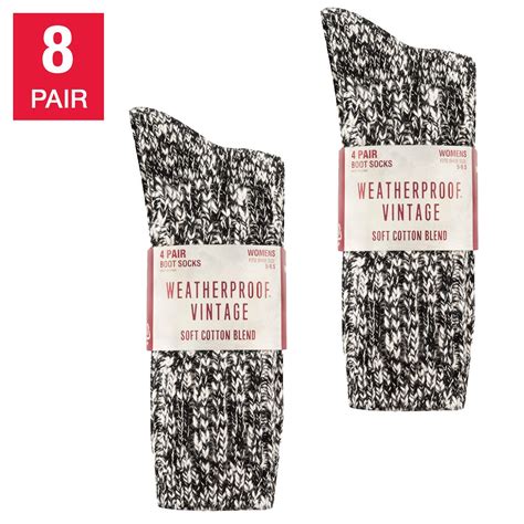 WEATHERPROOF VINTAGE LADIES' BOOT SOCK 4 PAIR - $8.99 at Costco