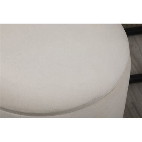 Milky white Ottoman with storage – Indian Nest