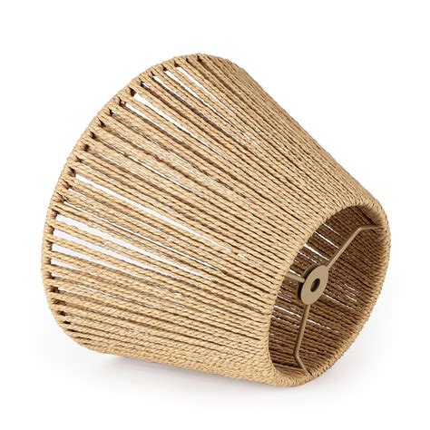 Small Rattan Lamp Shade, Boho Bell Lamp Shades for Table Lamps, Wicker ...