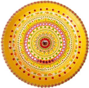 salvusappsolutions Handmade Kundan Work Pooja Thali for Diwali ...