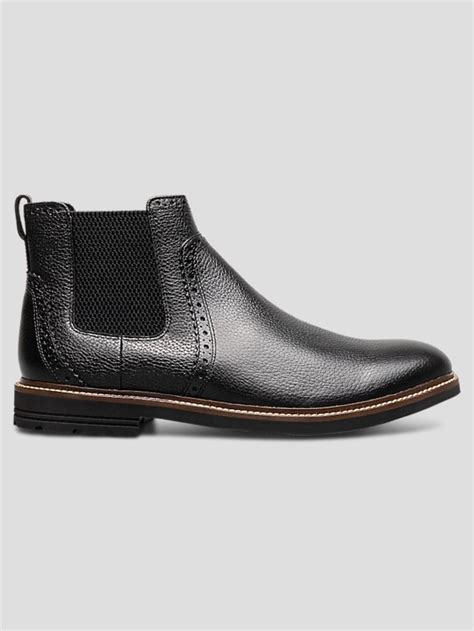 Nunn Bush Otis II Leather Plain Toe Chelsea Boots, Black | Boots | Men ...