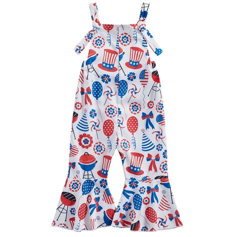 Toddler Baby Girls Independence Day Outfits Sleeveless USA Flag Halter ...