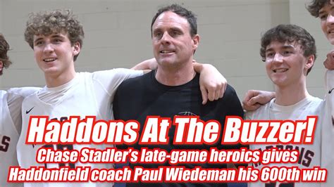 Haddonfield 37 Gloucester 35 | HS Boys Basketball | Paul Wiedeman 600th ...