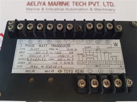 Toyo Keiki Eg-3At 3-phase Watt Transducer – Aeliya Marine Tech