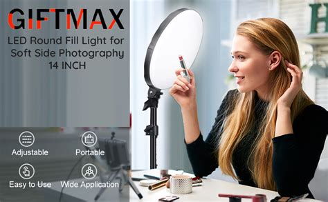 GIFTMAX 14-inch Soft Side Photography LED Light with 6 Feet Stand for ...