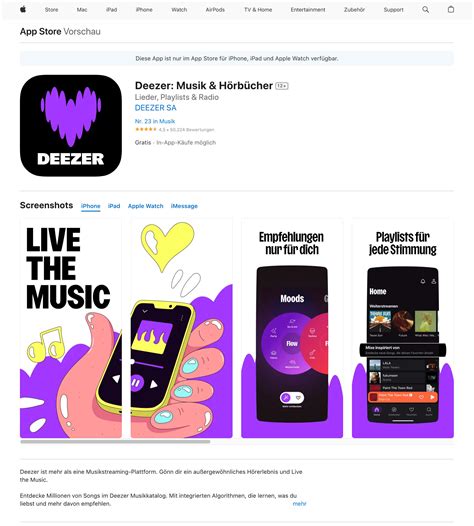 Deezer App Store – Design Tagebuch