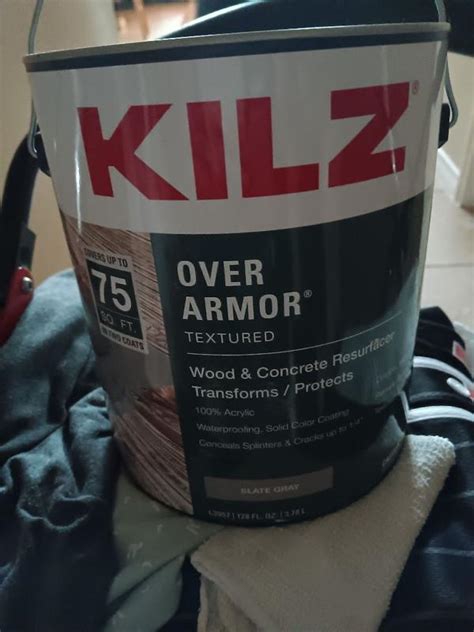 KILZ Over Armor Textured Chocolate Textured Matte Exterior Anti-skid ...