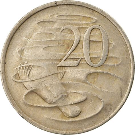 Australian Coin 20 Cents | Elizabeth II | Platypus | Australia | 1966 ...