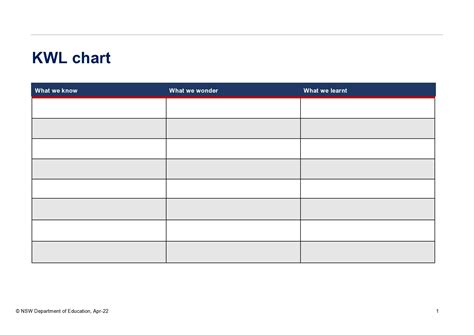 40 Printable KWL Chart Templates (100% FREE, Word)