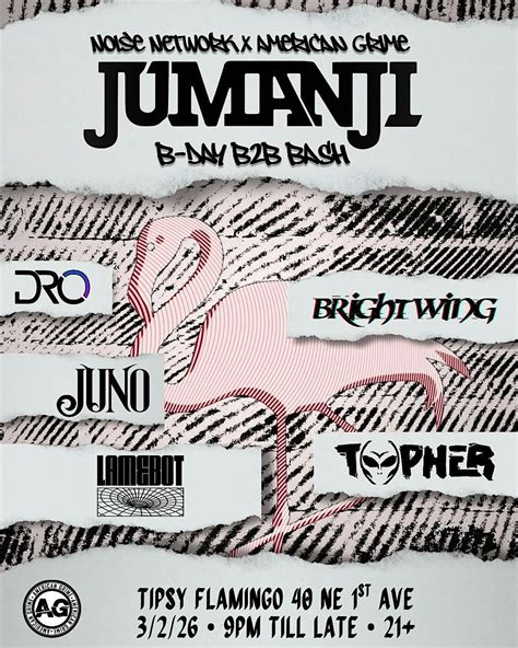 Jumanjis B2B Birthday Bash, Tipsy Flamingo Cocktail Bar, Miami, 2 March ...