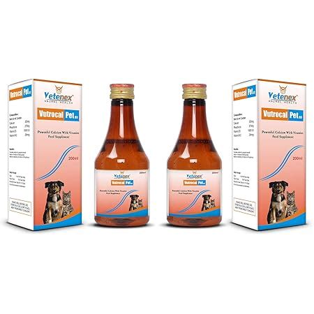 Buy VETENEX Vutrocal-Pet D3 - Calcium Syrup with Phosphorus, Vitamin D3 ...