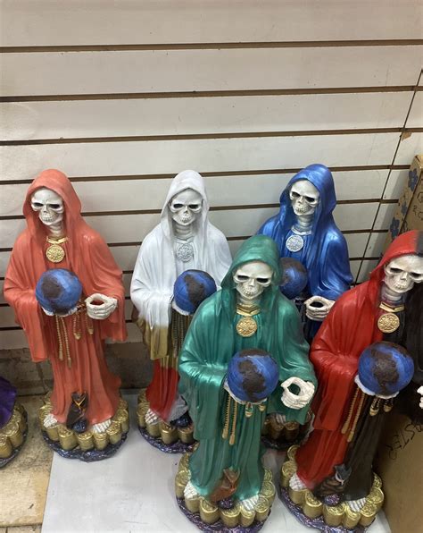 Santa Muerte Green Statue – My Spiritual Botanica