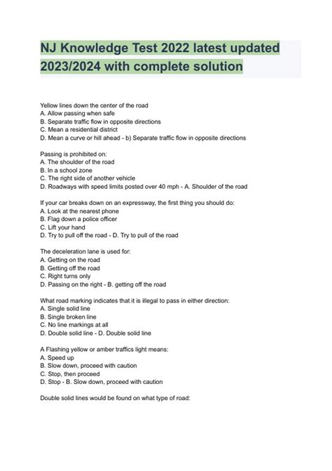 NJ Knowledge Test 2022 latest updated 2023/2024 with complete solution ...
