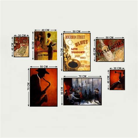 Buy Arsaa Red Printed Musical Theme Poster-Paper - Set of 7 from Home ...