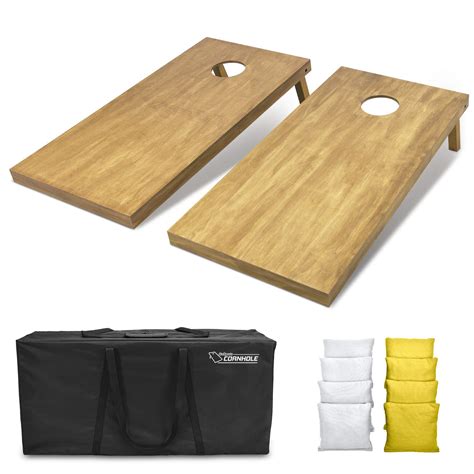 GoSports 4'x2' Regulation Size Wooden Cornhole Boards Set Includes ...