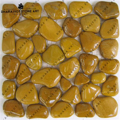 Yellow Mexican Beach Pebbles Mosaic – Dharajyot Stone Art