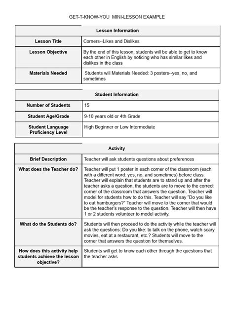 Image result for Mini Lesson Examples