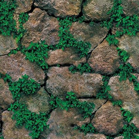 JAAMSO ROYALS Green Stone Brick Wallpaper,Vinyl, Multicolour : Amazon ...