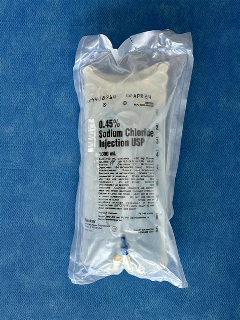 No Rx Required - IV 0.45% Sodium Chloride Fluid Bag (Half-Normal Salin ...