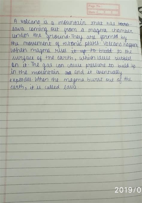 Write a paragraph on volcanoes - Brainly.in