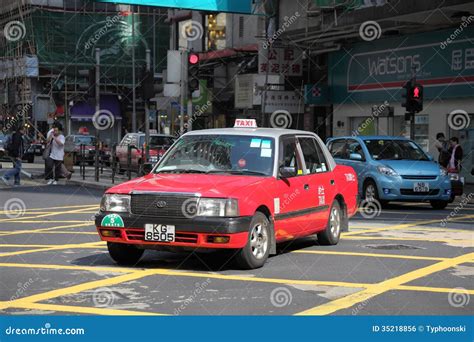 Red Taxi In Hong Kong Editorial Photo - Image: 35218856