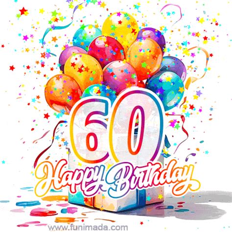 Happy 60th Birthday Animated GIFs - Download on Funimada.com