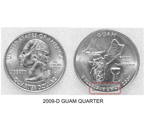 2009 - D 25c U. S. Territories Guam Quarter Us Coin