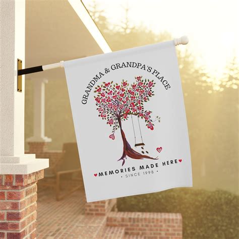 Custom Grandma and Grandpa Gifts, Personalized Garden & House Banner ...