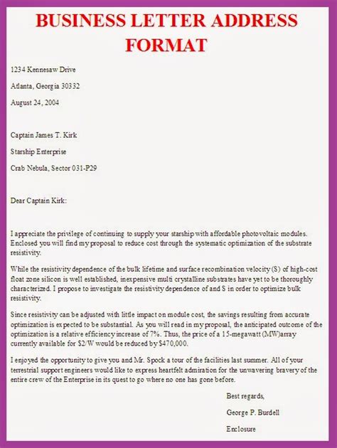 Business Letter Format 的图像结果