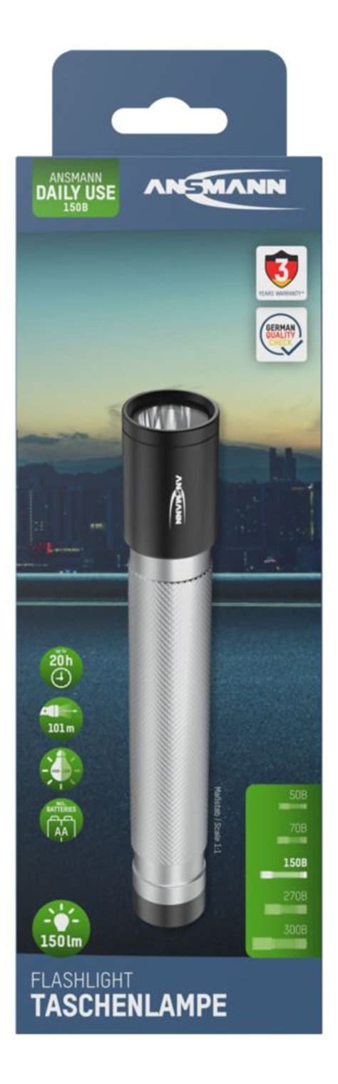 1600-0428-520 Ansmann | Ansmann LED LED Torch Black/Silver 150 lm, 142 ...