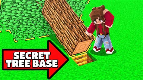 Secret Base Minecraft Tutorial Tree Redstone 的图像结果