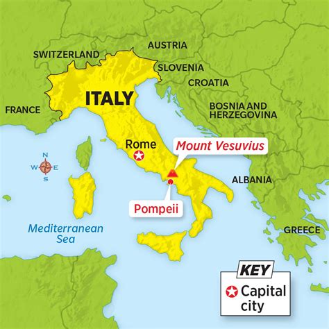Where Is Pompeii On A Map Of Italy - Map Of Rose Bowl