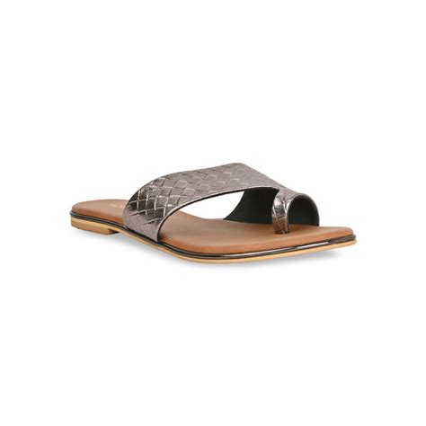 Buy ROCIA By Regal Gun Metallic Women Casual Woven Flats Online