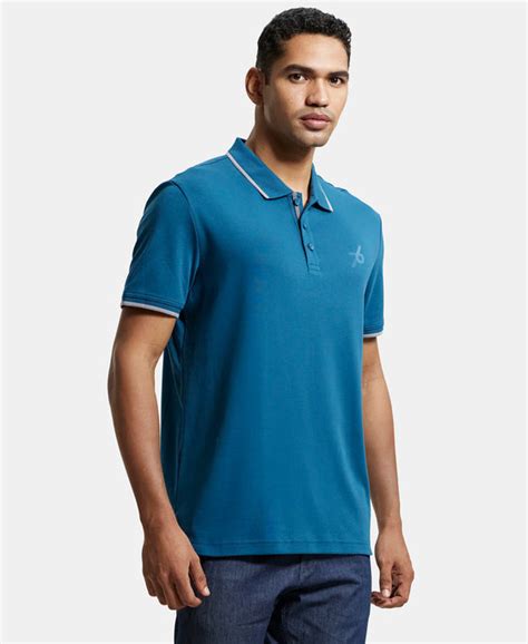Buy Super Combed Cotton Rich Solid Half Sleeve Polo T-Shirt - Seaport ...