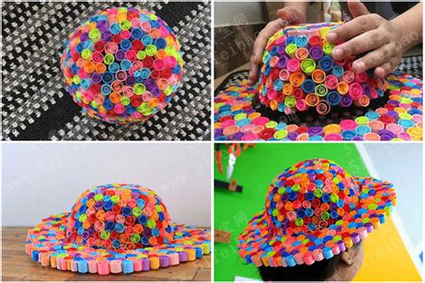 EVA编织缝制帽子 幼儿园DIY手工制作材料包 创意粘贴儿童遮阳帽-阿里巴巴